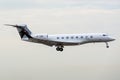 Gulfstream G650 operated by Qatar Executive on landing Royalty Free Stock Photo