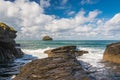 Gull Rock from Trebarwith Strand, North Cornwall