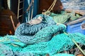 Fishing nets and equipment Royalty Free Stock Photo