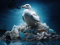 Gull Trapped In Plastic Royalty Free Stock Photo