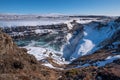 Gullfoss Falls in winter Royalty Free Stock Photo