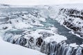 Gullfoss Frozen Majesty Royalty Free Stock Photo