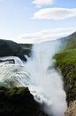 Gullfoss Golden Falls waterfall in the canyon of Hvita river Royalty Free Stock Photo