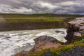 Anoramic view of Gullfoss waterfall on the HvÃÂ­tÃÂ¡ river, Iceland