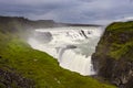 Anoramic view of Gullfoss waterfall on the HvÃÂ­tÃÂ¡ river, Iceland