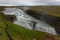 Gullfoss, an iconic waterfall of Iceland. Royalty Free Stock Photo
