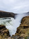 Gullfoss Waterfall, the iconic and beloved waterfall of Iceland Royalty Free Stock Photo