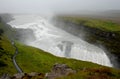 Gullfoss Waterfall, Iceland: The Gullfoss Waterfall  or Golden Falls is part of the Golden Circle Tour of Iceland from Reykjavik Royalty Free Stock Photo