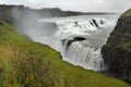 Gullfoss Waterfall, Iceland: The Gullfoss Waterfall  or Golden Falls is part of the Golden Circle Tour of Iceland from Reykjavik Royalty Free Stock Photo