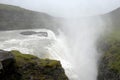 Gullfoss Waterfall, Iceland: The Gullfoss Waterfall  or Golden Falls is part of the Golden Circle Tour of Iceland from Reykjavik Royalty Free Stock Photo