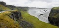 Gullfoss Waterfall, Iceland: The Gullfoss Waterfall  or Golden Falls is part of the Golden Circle Tour of Iceland from Reykjavik Royalty Free Stock Photo