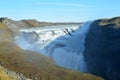 Gullfoss waterfall. One of the hugest waterfall in Iceland Royalty Free Stock Photo