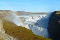 Gullfoss waterfall. One of the hugest waterfall in Iceland Royalty Free Stock Photo