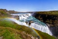 Gullfoss waterfall at sunset, Iceland, Europe 11.06,2017