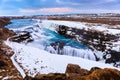 Gullfoss waterfall in Winter, Iceland Royalty Free Stock Photo