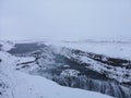 Gullfoss waterfall in winter. Iceland Royalty Free Stock Photo