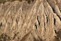 Gullies geological formations with soil erosions