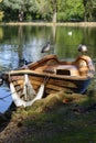 Gulls perched on a boat