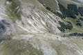 gully and barren slopes of Calvo peak, near Rocca di Corno, Rieti Royalty Free Stock Photo