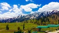 Gulmarg, a hill station, a popular skiing destination and a notified area committee in the Baramulla district of the Ind