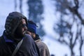 Portrait of kashmiri man in winter