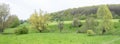 gulpdal with hiking trail in spring near slenaken in south limburg Royalty Free Stock Photo