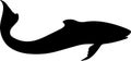 gulper eel Black Silhouette Generative Ai