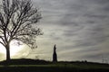 On the Gulperberg is the concrete Maria monument from 1935 by sculptor Charles Vos and architect Piet Gerrits, South Limburg, The Royalty Free Stock Photo