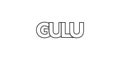 Gulu in the Uganda emblem. The design features a geometric style, vector illustration with bold typography in a modern font. The