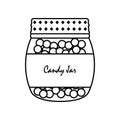 Gum balls in candy jar icon design vector flat modern illustration Royalty Free Stock Photo