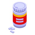 Gum box icon isometric vector. Bubble chewing