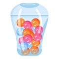 Gum glass icon cartoon vector. Bubble gum