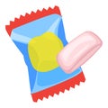 Gum pack icon, cartoon style Royalty Free Stock Photo