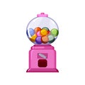 gumball bubblegum machine cartoon vector illustration