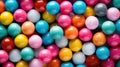 Gumballs background. Colorful candies. Assorted brightly colored dragees. Generative AI Royalty Free Stock Photo