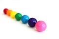 Gumballs in a Row Royalty Free Stock Photo