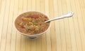 Gumbo with sausage and chicken meat in a bowl Royalty Free Stock Photo