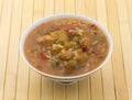 Gumbo with sausage and chicken meat in a bowl Royalty Free Stock Photo