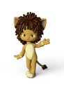 Raaaar! I am a danger Lion! 3D Illustration Royalty Free Stock Photo