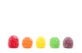 Gumdrops on a White Background Royalty Free Stock Photo