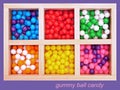 Gummy ball candy