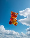 Gummy Bear Balloon in Sky Royalty Free Stock Photo