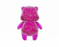 Gummy bear candy. Colorful marmalade in sugar, 3d render. Delicious jelly gummy bear