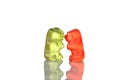 Gummy bears dancing at a party Royalty Free Stock Photo