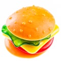 Gummy burger isolated Royalty Free Stock Photo