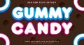 Gummy Candy editable text effect Template Royalty Free Stock Photo