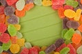 Gummy candy frame Royalty Free Stock Photo