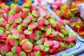 Gummy colorful candies for sale at the city market Royalty Free Stock Photo
