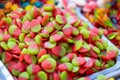 Gummy colorful candies for sale at the city market Royalty Free Stock Photo