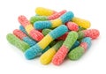 Gummy worms isolated on white background Royalty Free Stock Photo